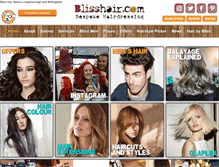 Tablet Screenshot of blisshair.com